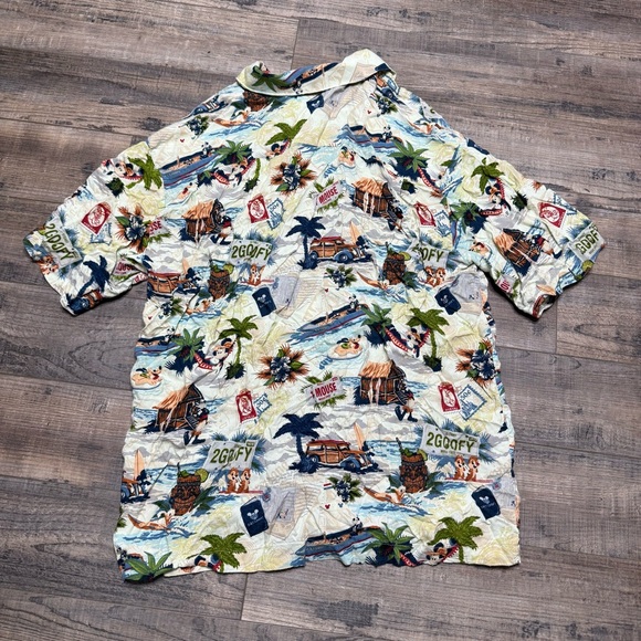 Walt Disney World Goofy Mickey Minnie Hawaiian Shirt - Picture 9 of 9